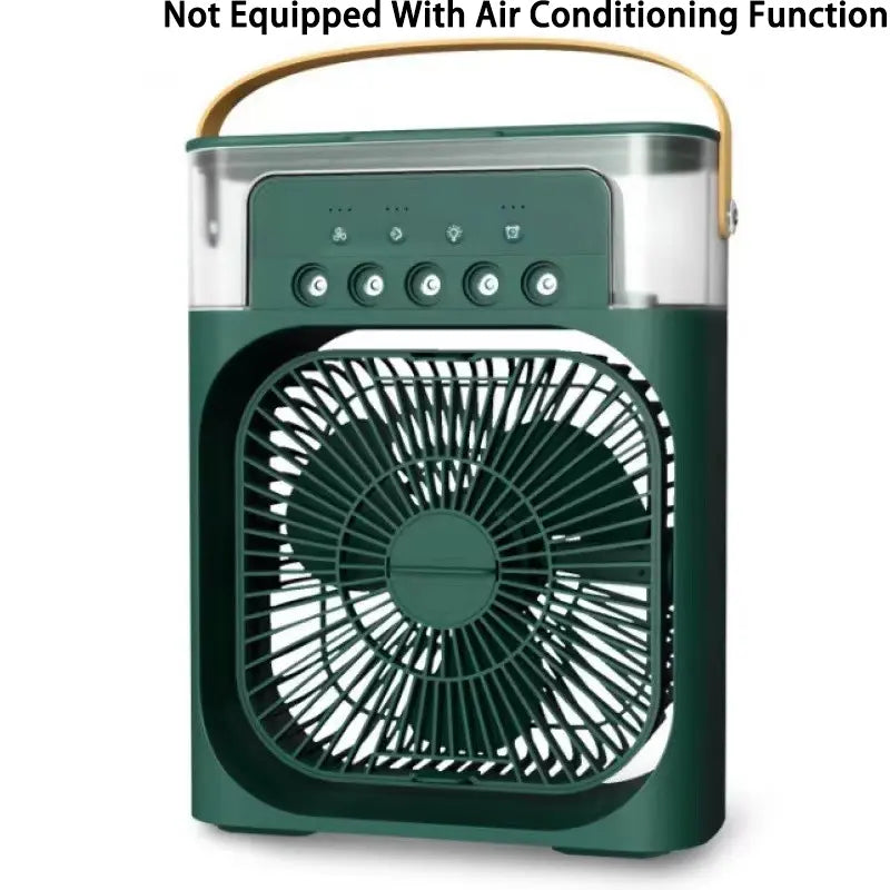 5-Hole Mist Cooling Multifunctional Misting Fan with 600ML Water Tank, 3 Mist Modes & 3 Speed Settings Fan with 7-Color LED Light, Portable Mini Fan for Desk & Outdoor Use