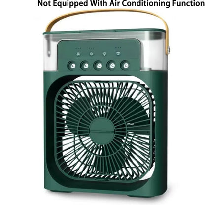 5-Hole Mist Cooling Multifunctional Misting Fan with 600ML Water Tank, 3 Mist Modes & 3 Speed Settings Fan with 7-Color LED Light, Portable Mini Fan for Desk & Outdoor Use