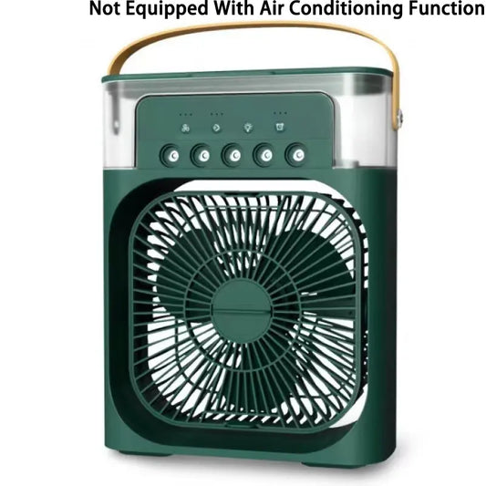 5-Hole Mist Cooling Multifunctional Misting Fan with 600ML Water Tank, 3 Mist Modes & 3 Speed Settings Fan with 7-Color LED Light, Portable Mini Fan for Desk & Outdoor Use