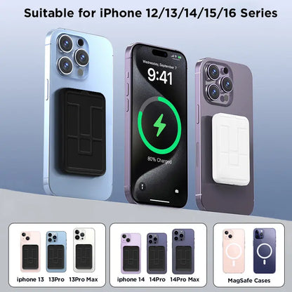 【Fathersdaygift】 10000Mah Magnetic Power Bank Wireless Portable Charger with USB-C Cable LED Display Foldable Battery Pack for Iphone17/ 16/15/14/13/12/Pro/Pro Max Series Charging Compact Silicone Black Chargeable Smartphone
